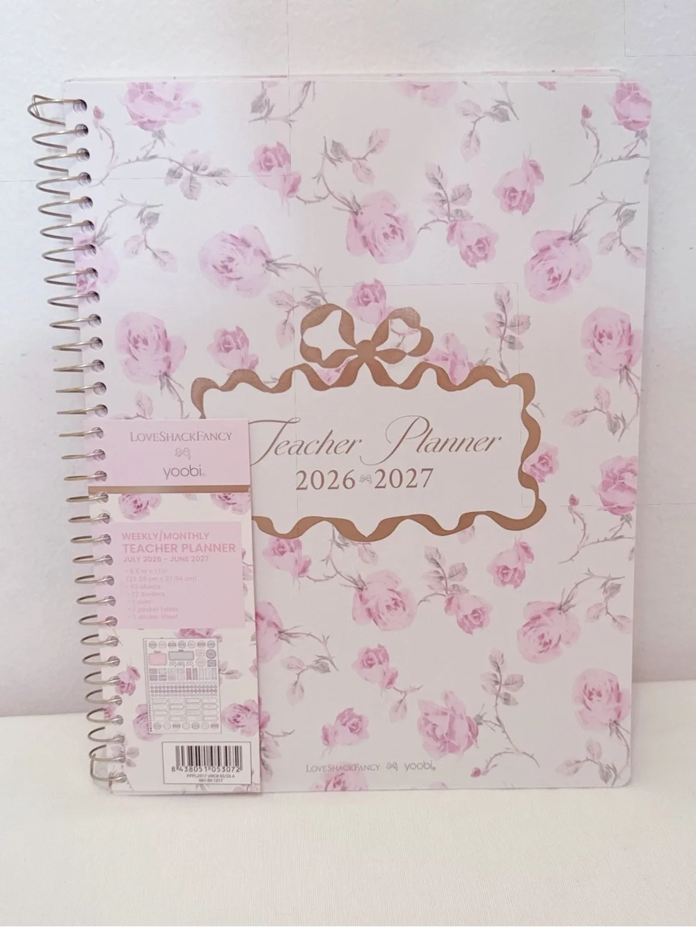 NWT LoveShackFancy x Target Yoobi Ribbon Rosa Teacher Planner